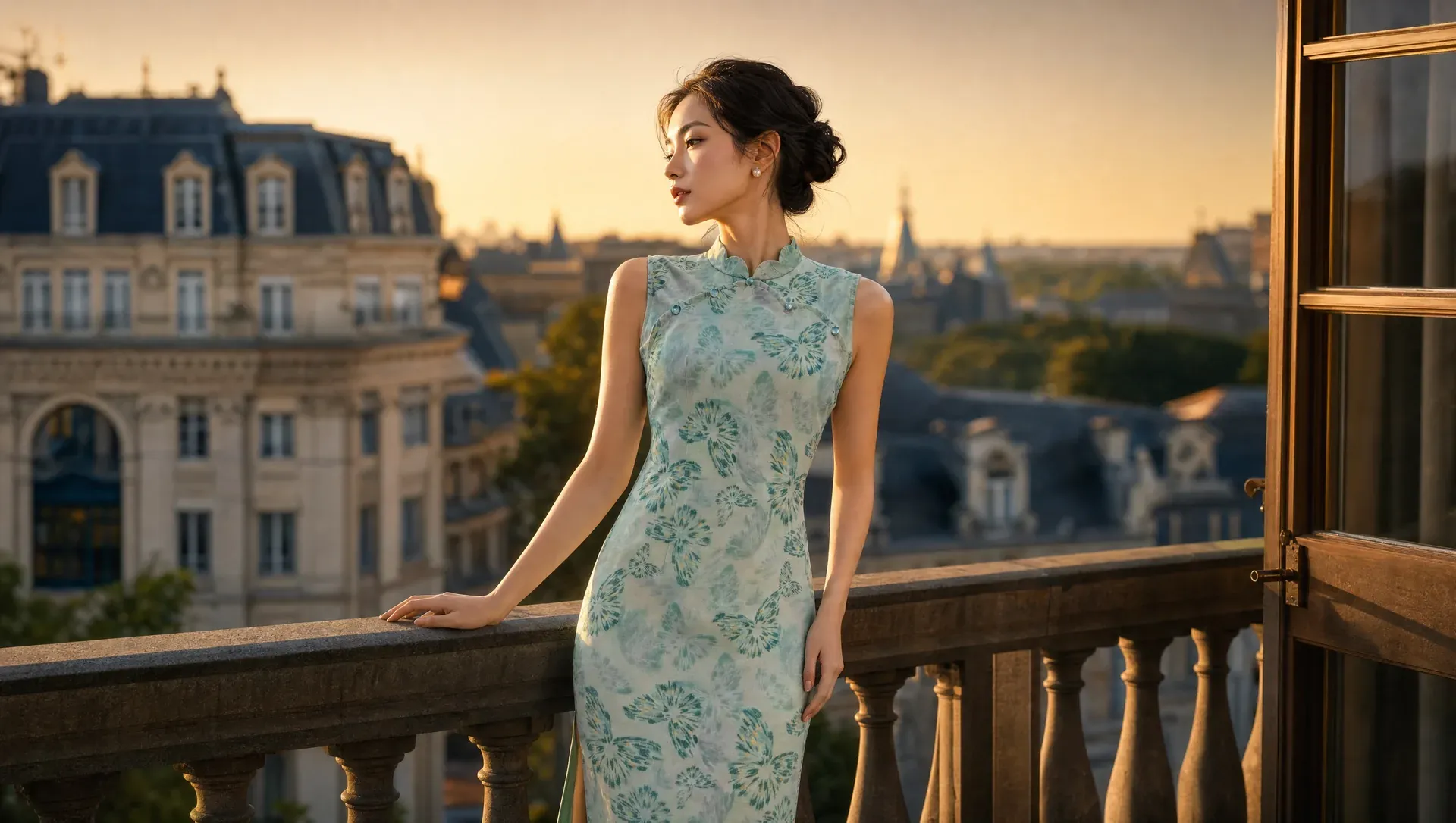 Chengdu Qipao - The Celadon Butterfly - Hero